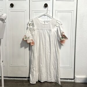 Loveriche Dress, White Maternity Dress, Off-Shoulder Dress, Medium Size